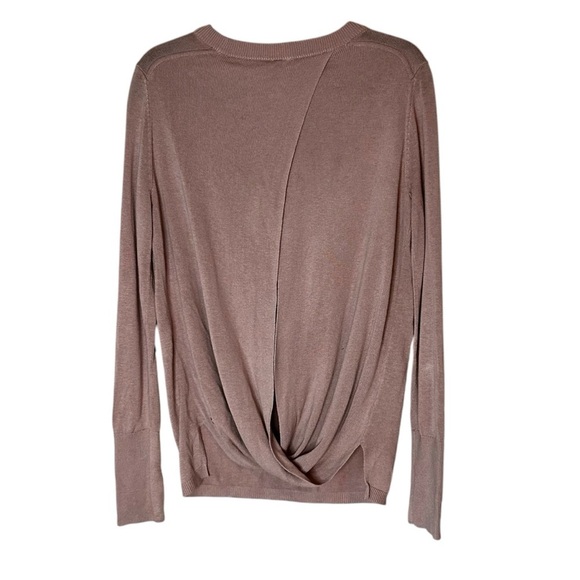 Lululemon Bring It Backbend Sweater- Pink Open Back Cashmere Blend-Size 4 - Picture 7 of 12